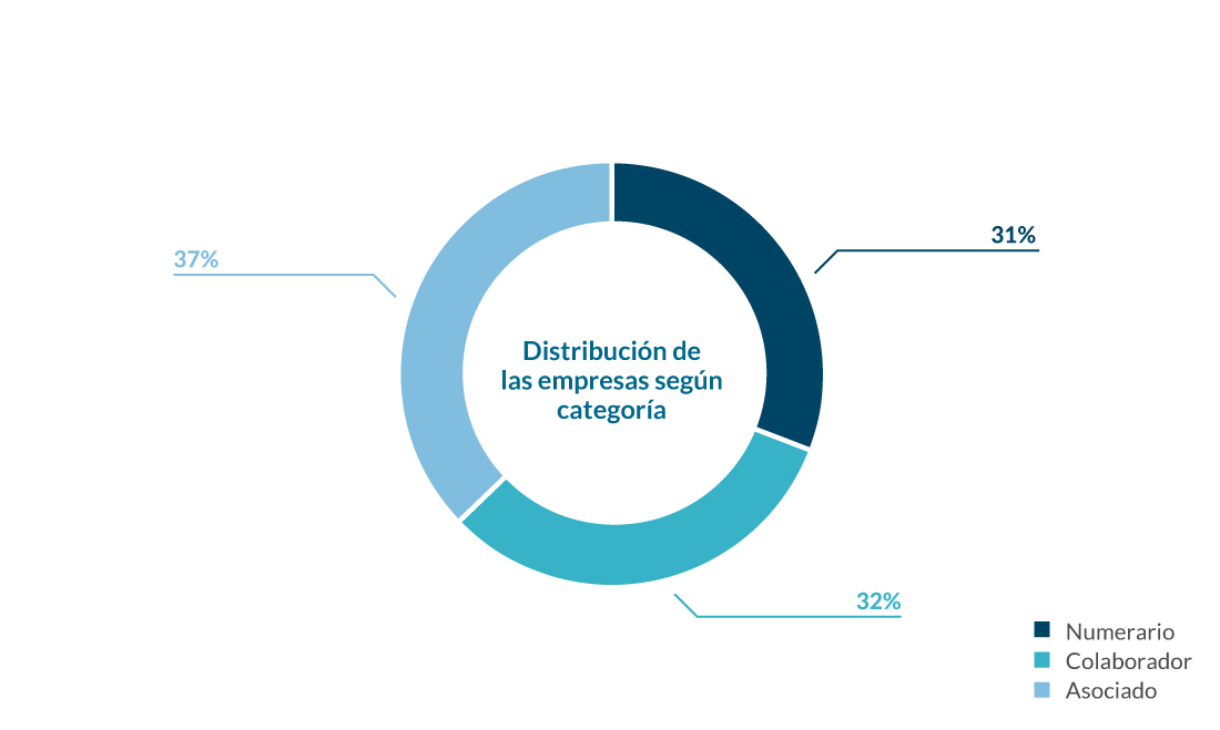 Distribución de las empresas según categoría